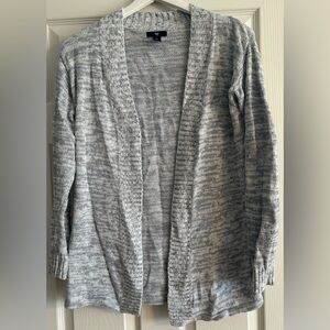 GAP gray and white cardigan
